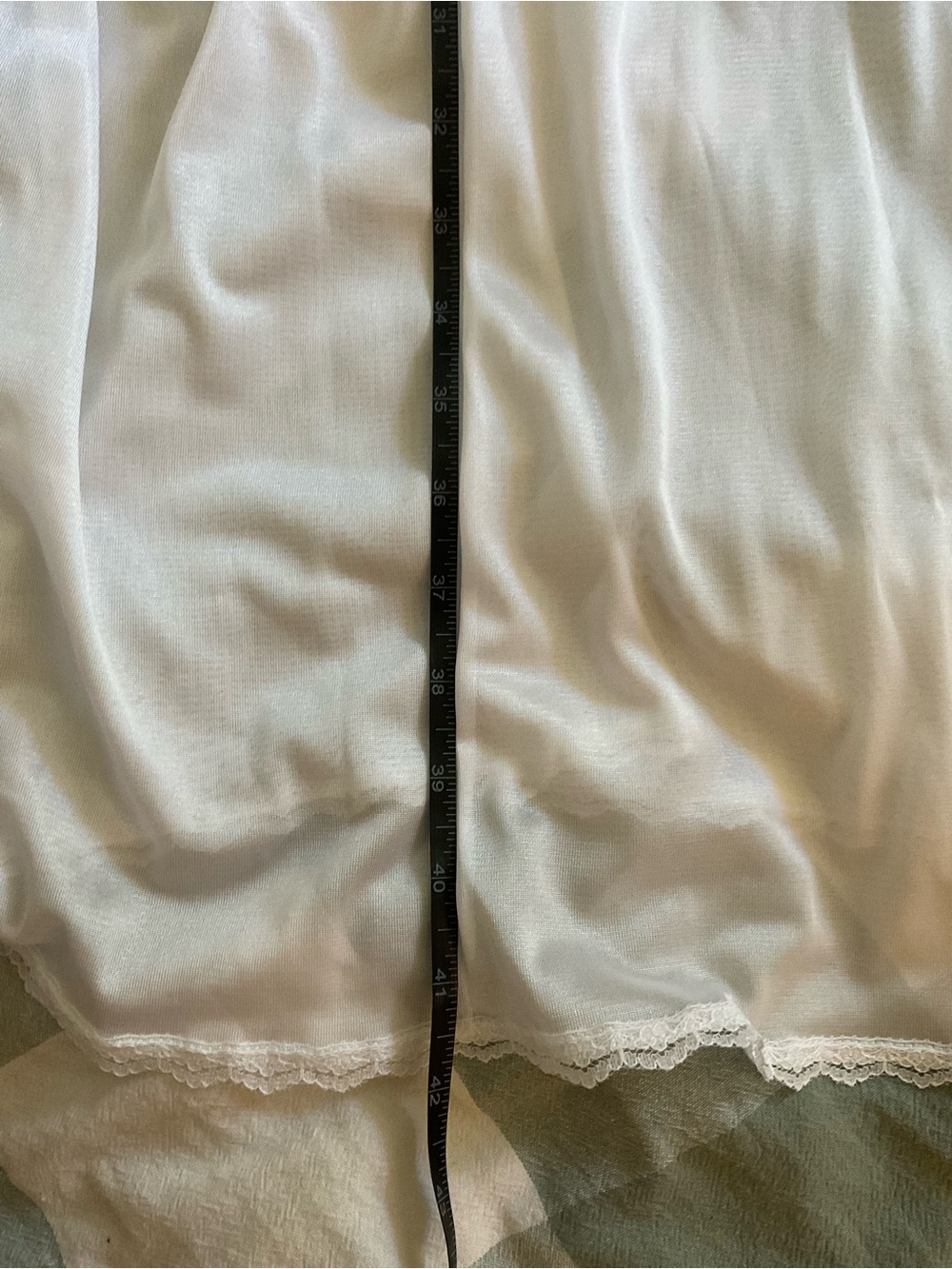 Anthony Richards Plus White Lace-Trim Slip - Picture 5 of 6